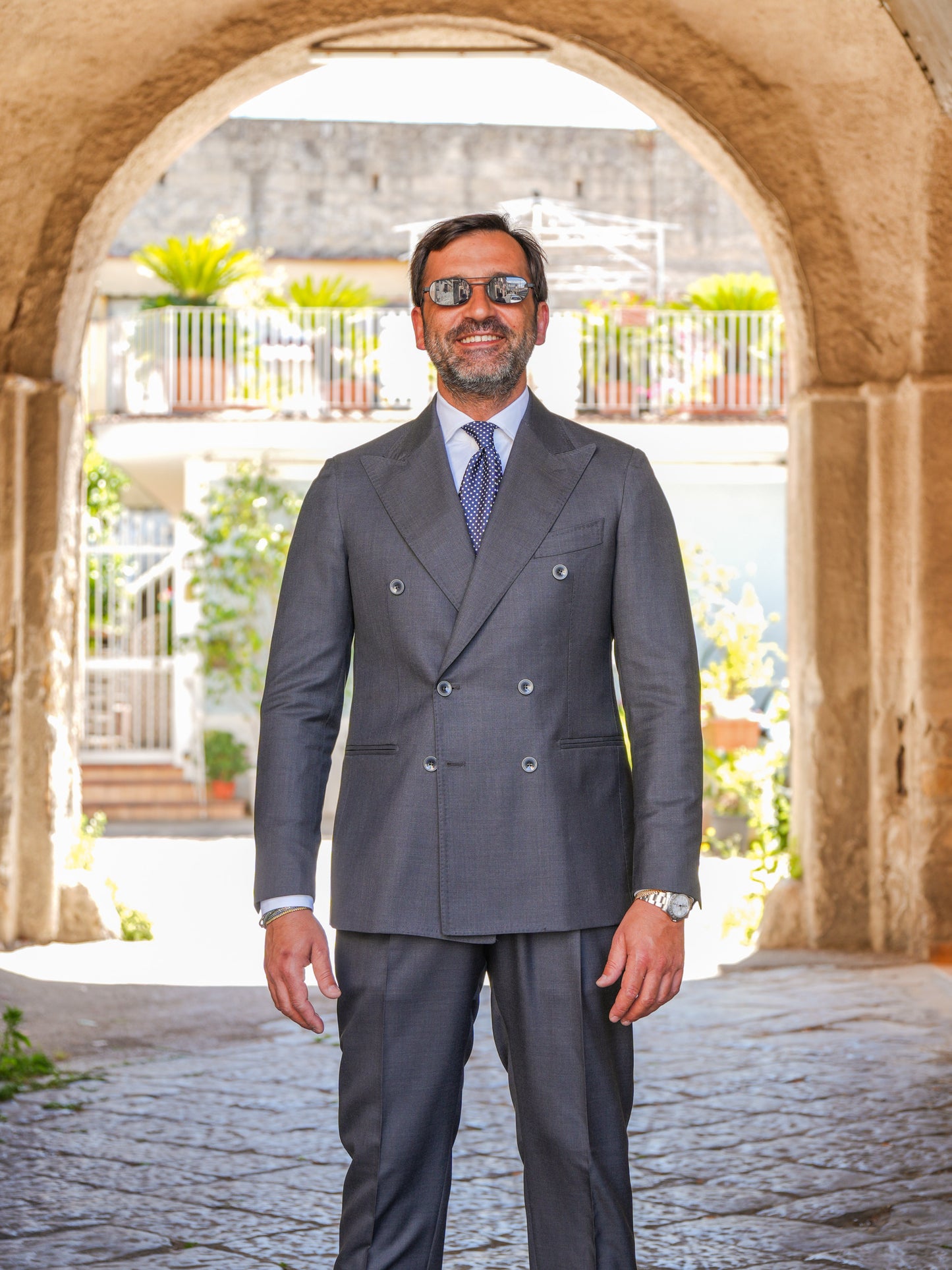 ABITO DOPPIOPETTO GRIGIO SCURO