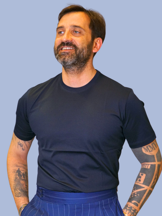 T-Shirt maniche corte vari colori 100% filo cotone scozia collo 73646