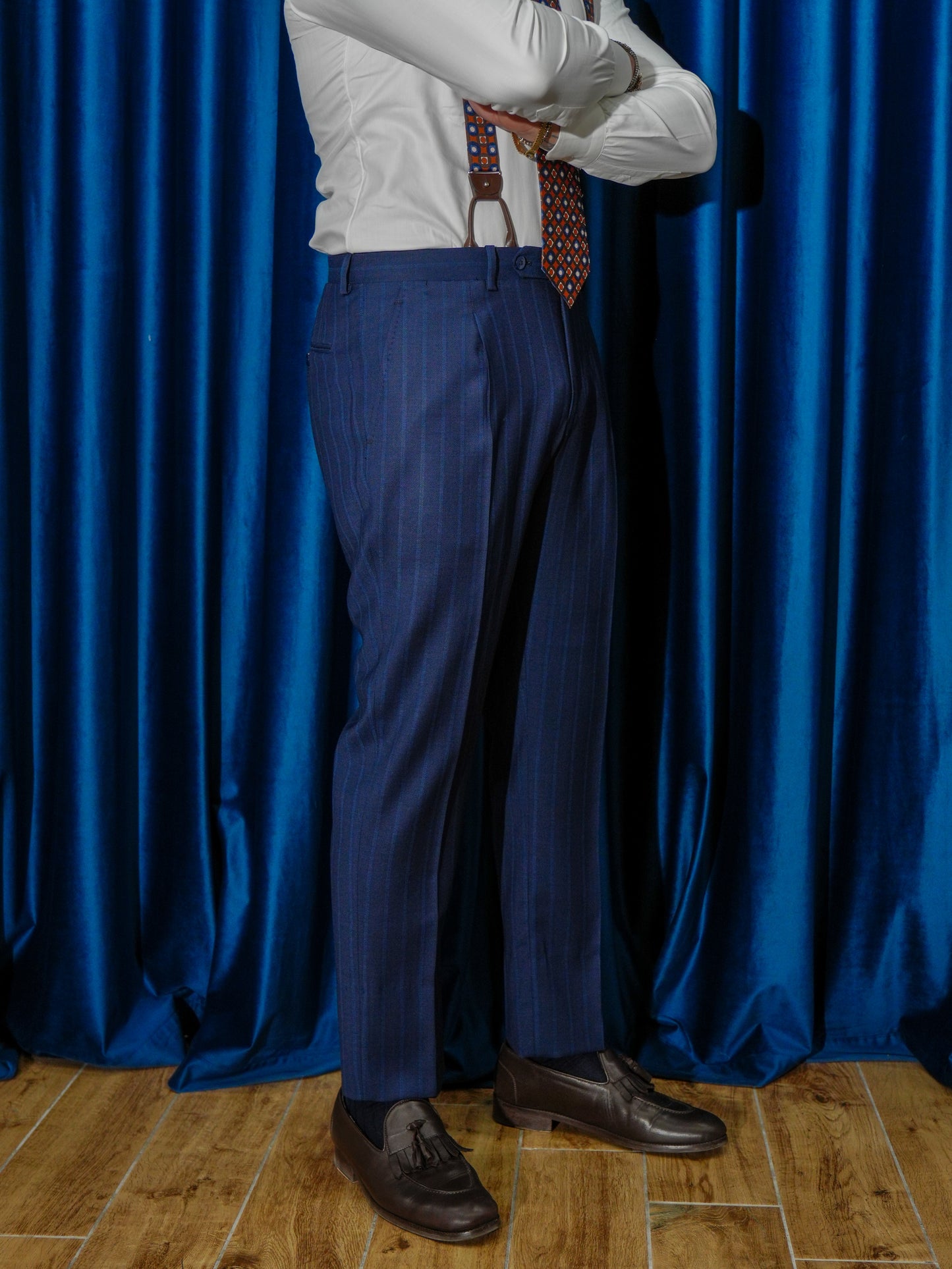 ABITO GESSATO MONOPETTO BLU