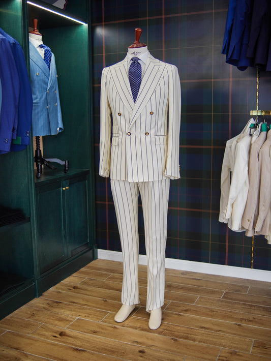 ABITO DOPPIOPETTO PANNA RIGO BLU