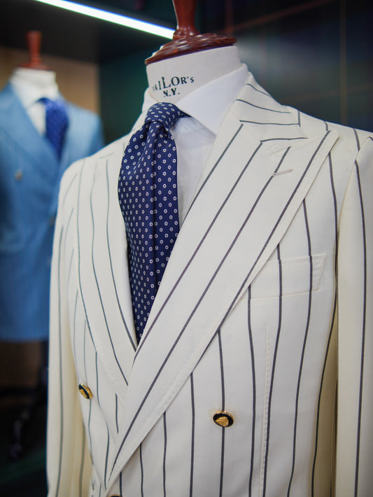 ABITO DOPPIOPETTO PANNA RIGO BLU