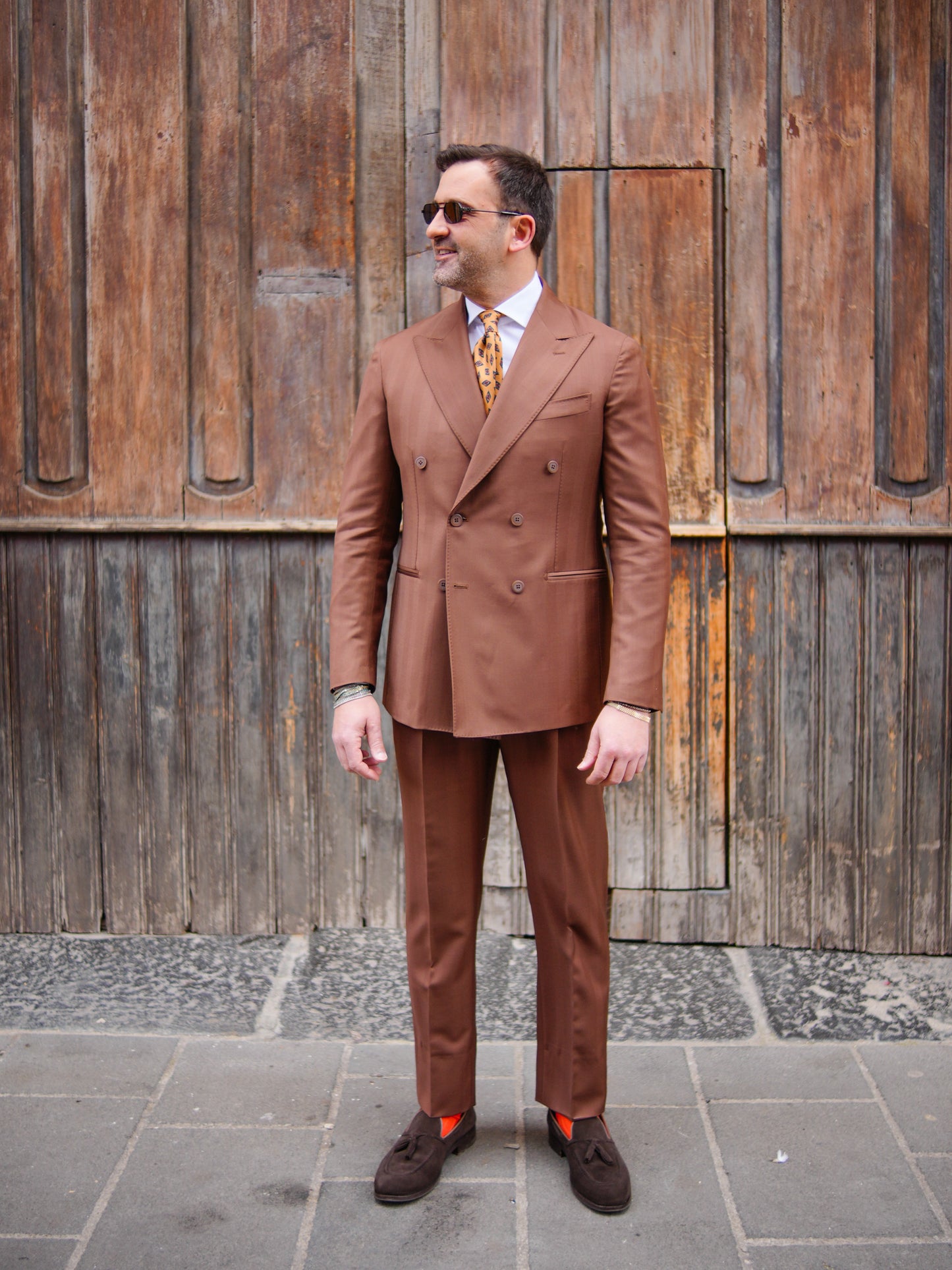 ABITO DOPPIOPETTO TABACCO