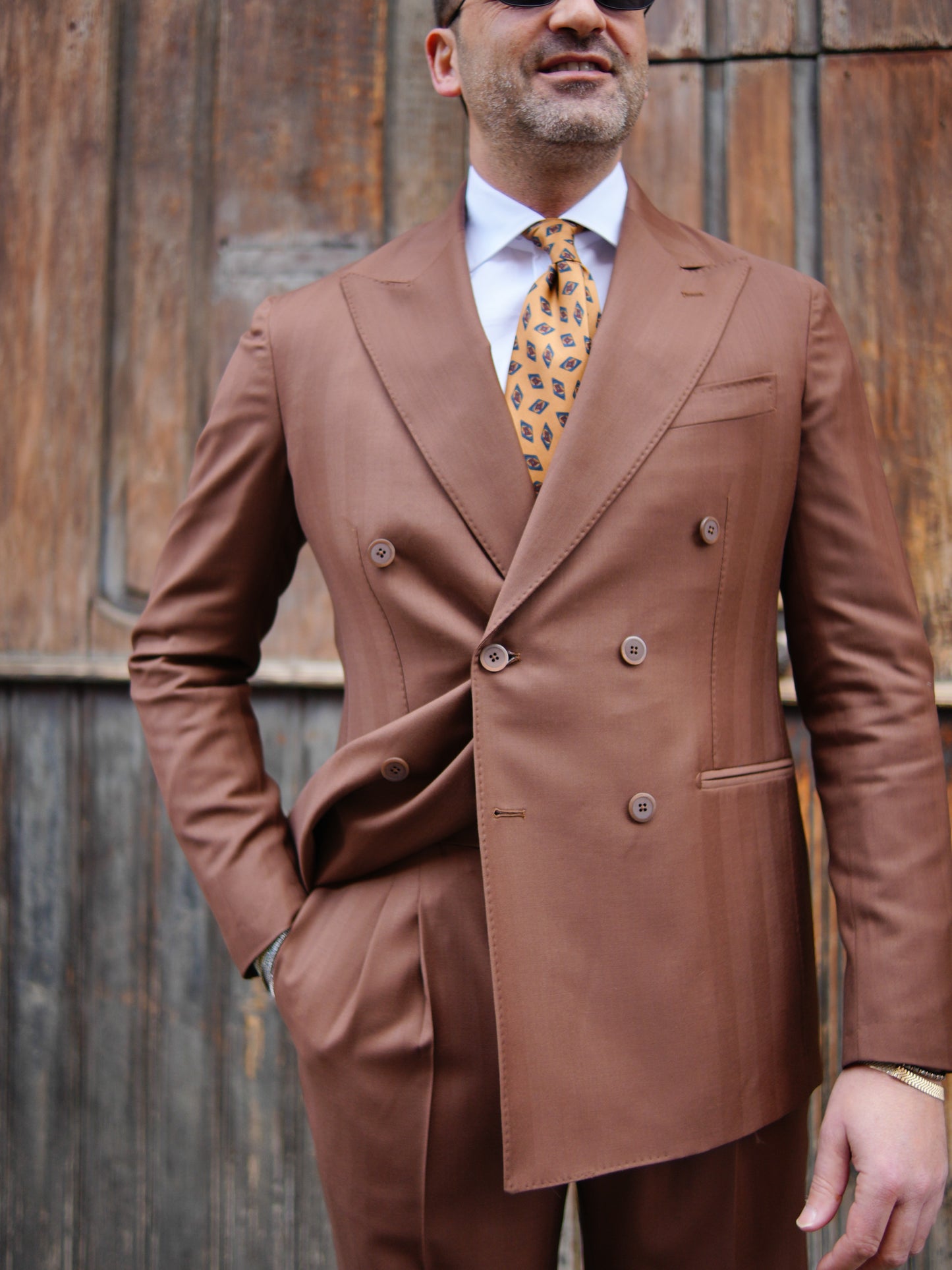 ABITO DOPPIOPETTO TABACCO