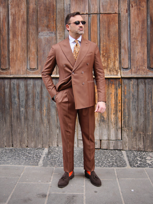 ABITO DOPPIOPETTO TABACCO