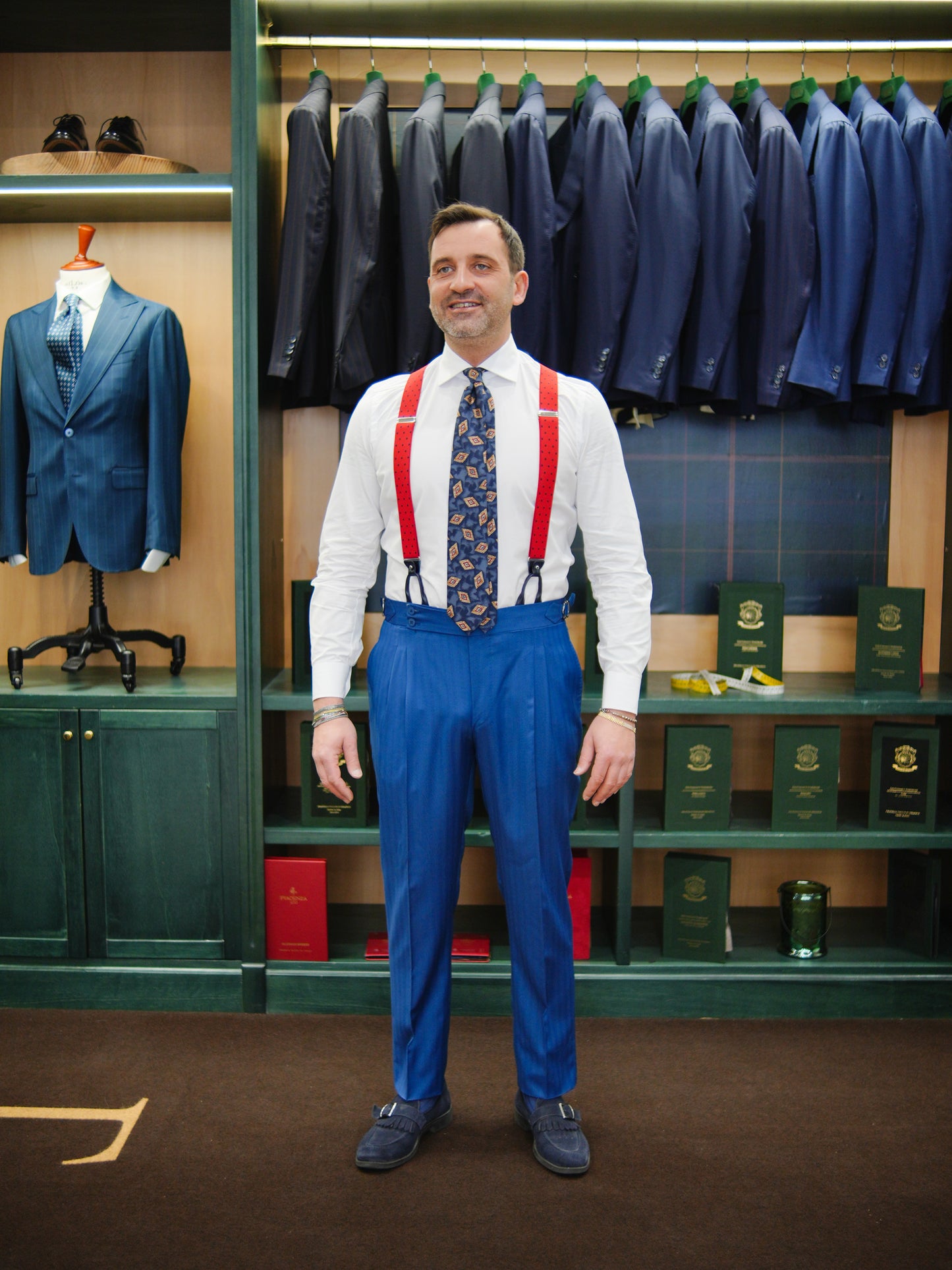 ABITO DOPPIOPETTO BLU REALE SPIGATO