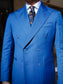 ABITO DOPPIOPETTO BLU REALE SPIGATO