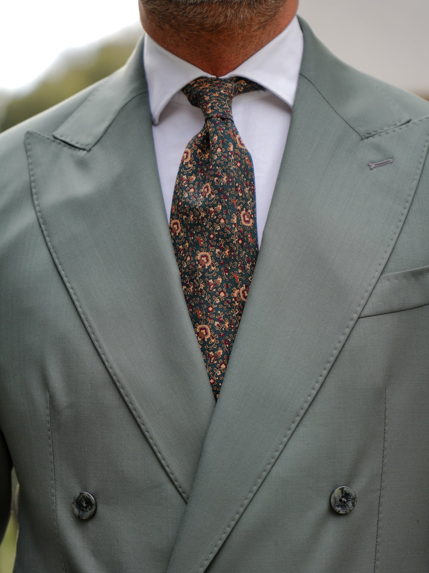 ABITO DOPPIOPETTO TINTA UNITA VERDE