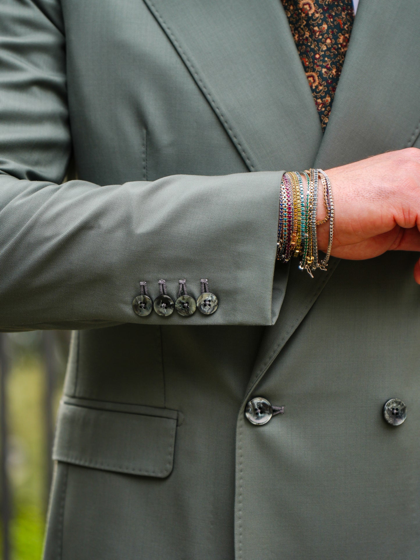 ABITO DOPPIOPETTO TINTA UNITA VERDE