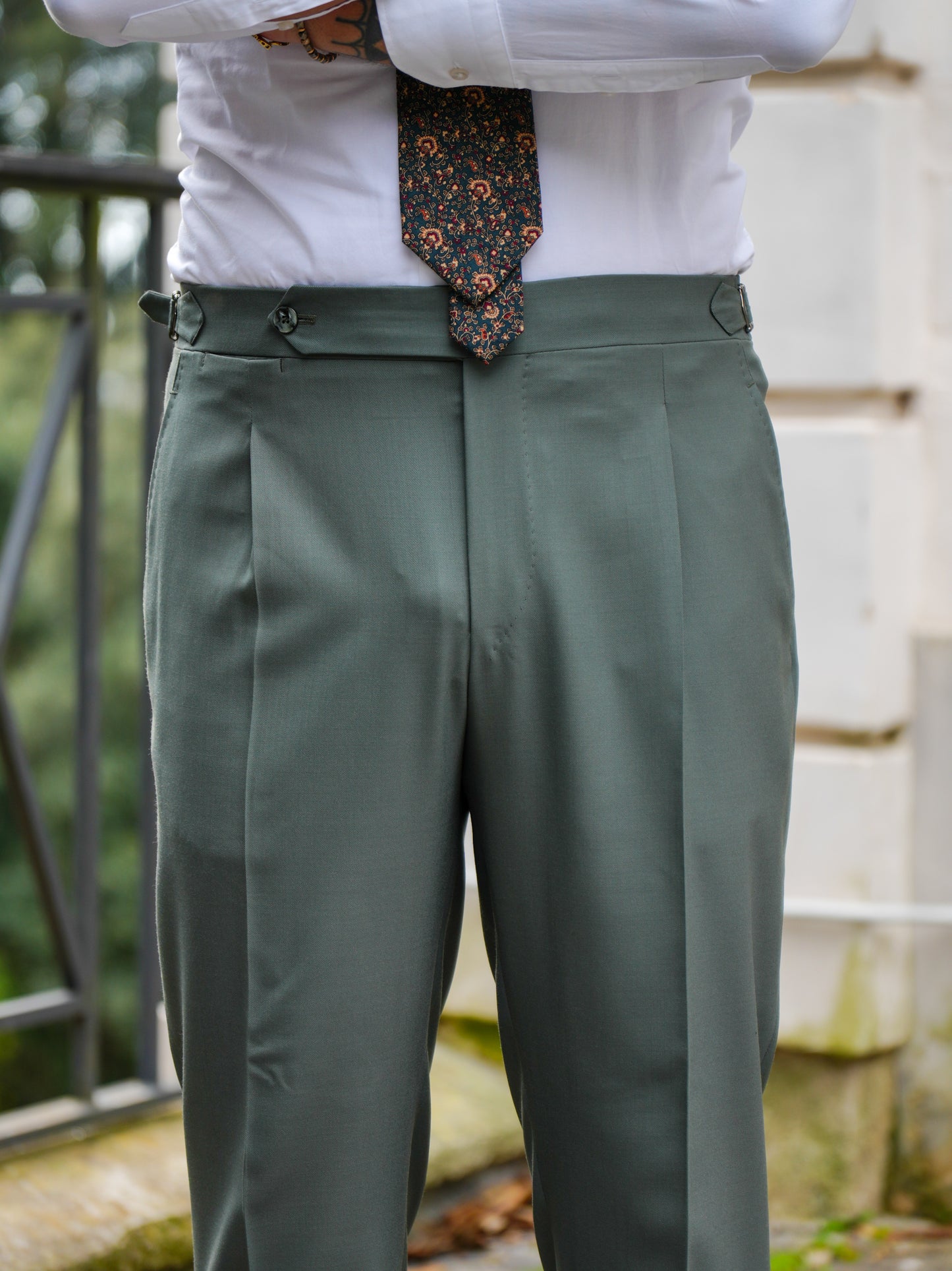 ABITO DOPPIOPETTO TINTA UNITA VERDE