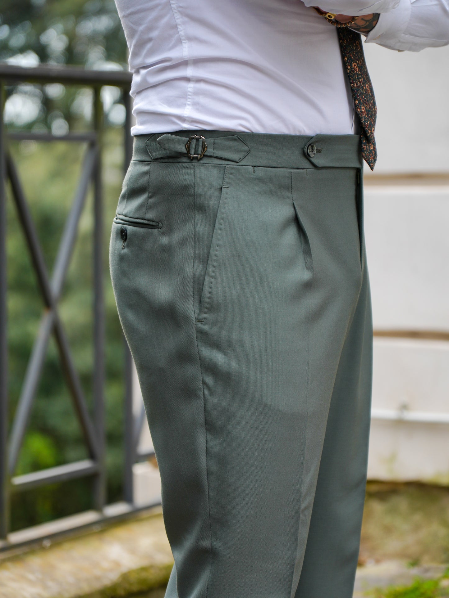 ABITO DOPPIOPETTO TINTA UNITA VERDE