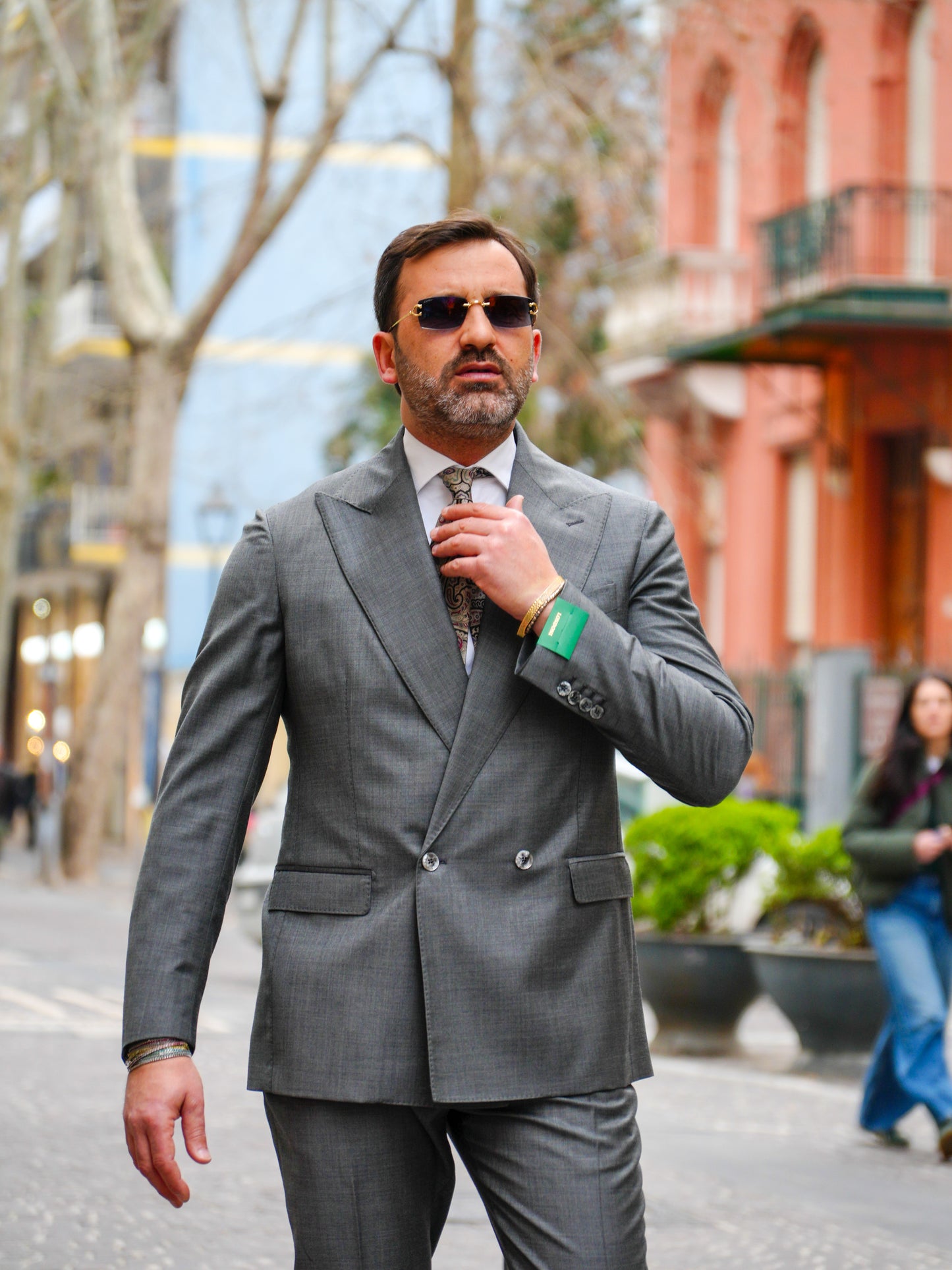 ABITO DOPPIOPETTO TINTA UNITA GRISAGLIA