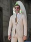 ABITO MONOPETTO BEIGE SPIGATO