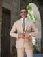 ABITO MONOPETTO BEIGE SPIGATO