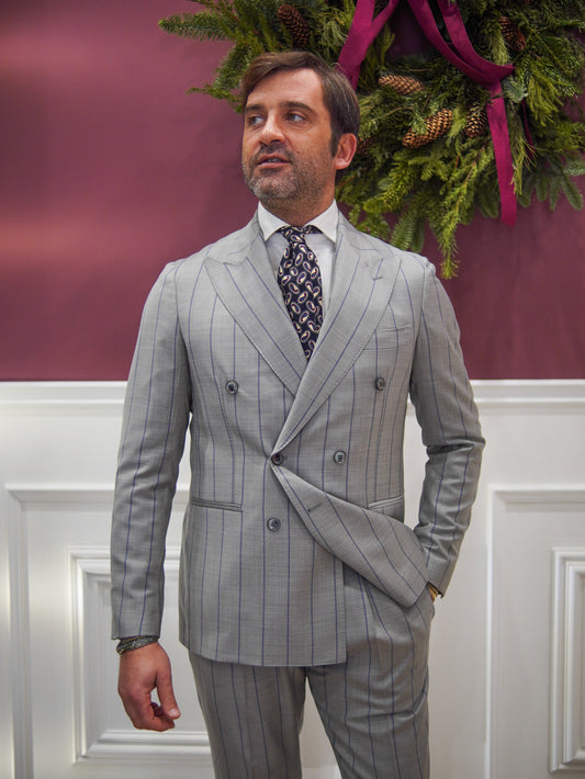 ABITO DOPPIOPETTO GRIGIO RIGO BLU