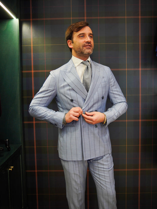 ABITO DOPPIOPETTO POLVERE RIGO BLU