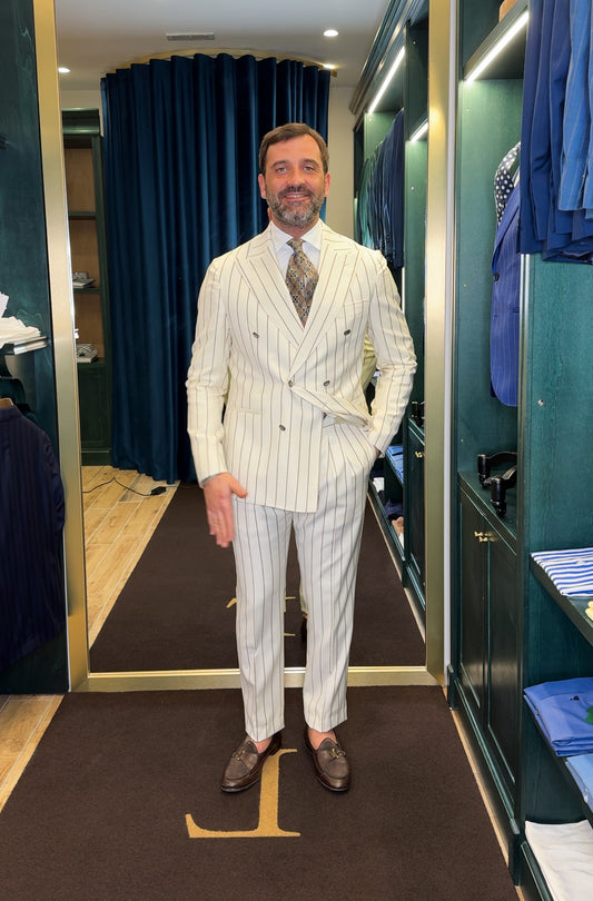 ABITO DOPPIOPETTO PANNA RIGO FANGO