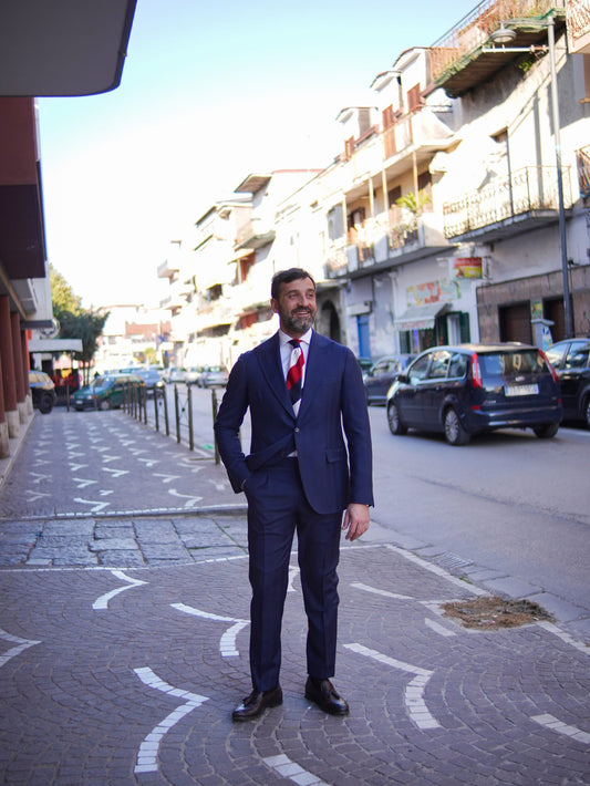 ABITO MONOPETTO SPIGATO BLU